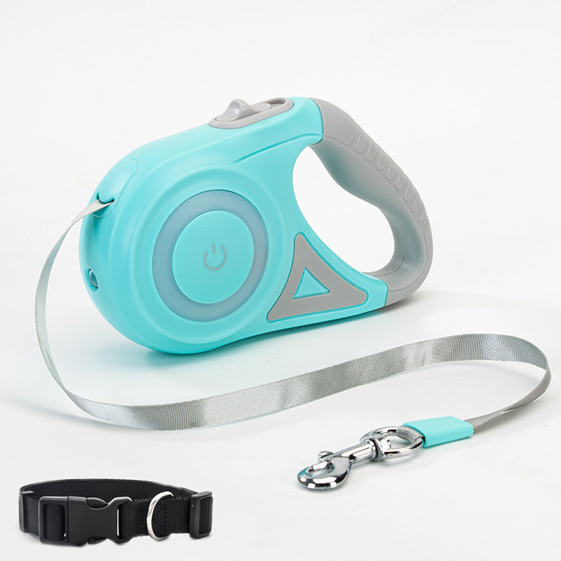 3 in 1 dog leash with built-in spotlight for extra safety